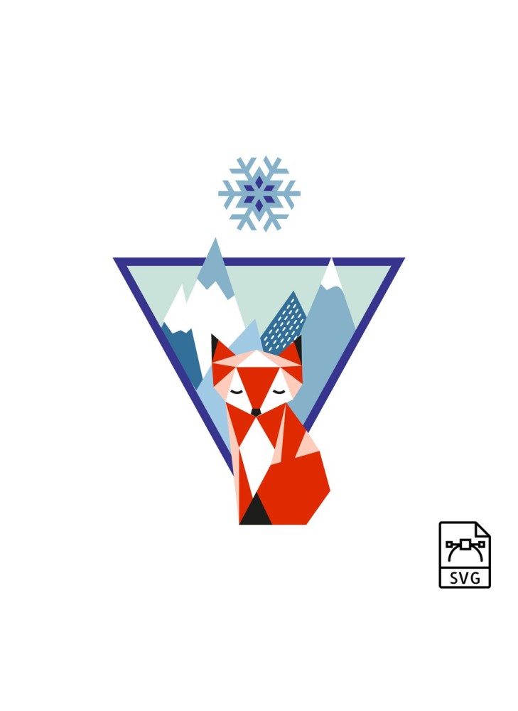 Mountain fox - Vector graphics Mountain fox - Vector graphics