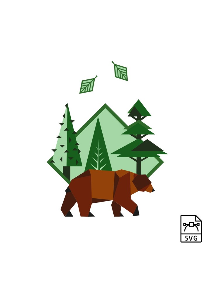 Brown bear - Vector graphics Brown bear - Vector graphics